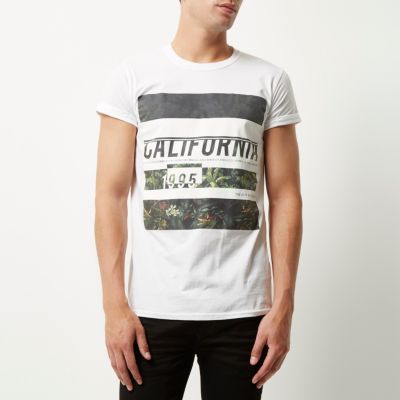 White California print t-shirt